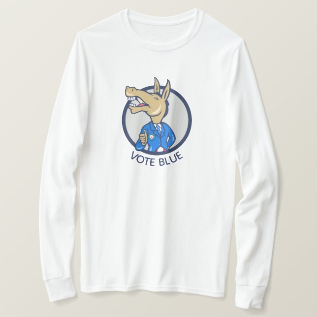 Camiseta Vota Azul (Anverso del diseño)