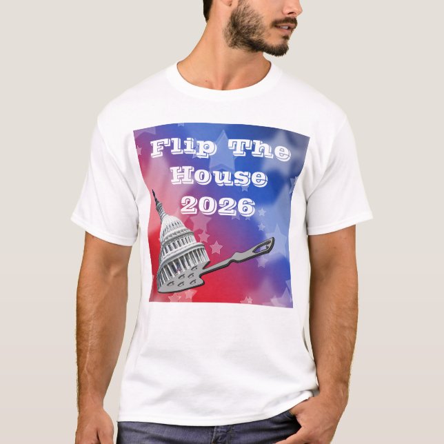 Camiseta Vota Azul La Casa 2026 (Anverso)
