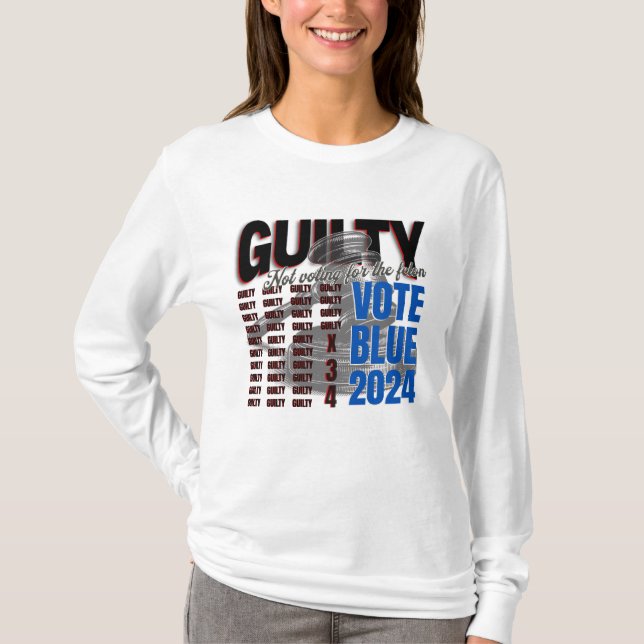 Camiseta Vota azul, no para el Felon (Anverso)