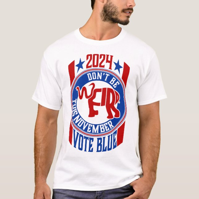 Camiseta Vota azul: Política de 'No seas raro este noviembr (Anverso)