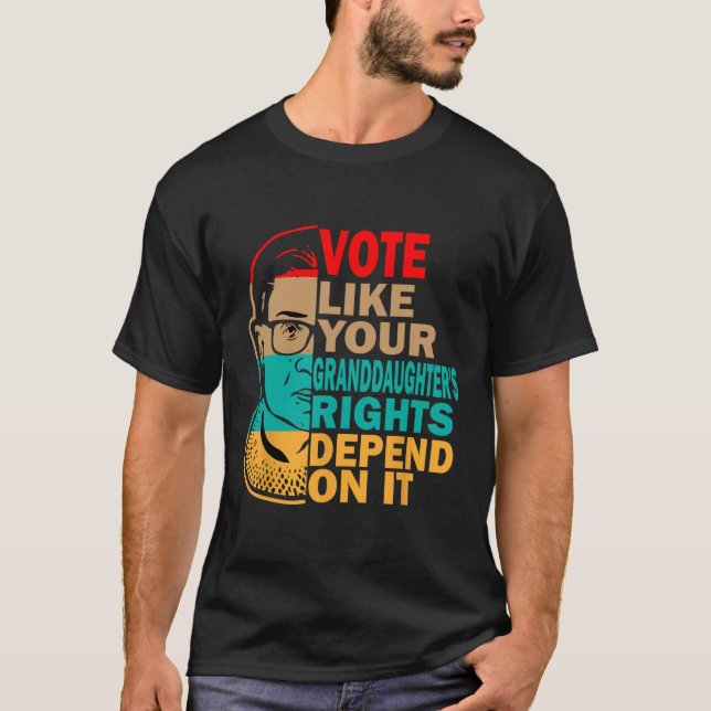 Camiseta Vota como los derechos de tu nieta - feminista (Anverso)