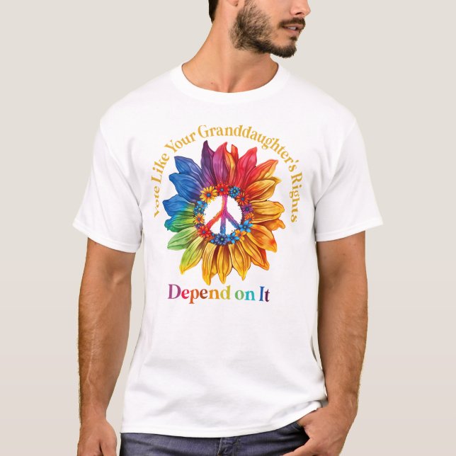 Camiseta Vota como si los derechos de tu nieta dependieran  (Anverso)