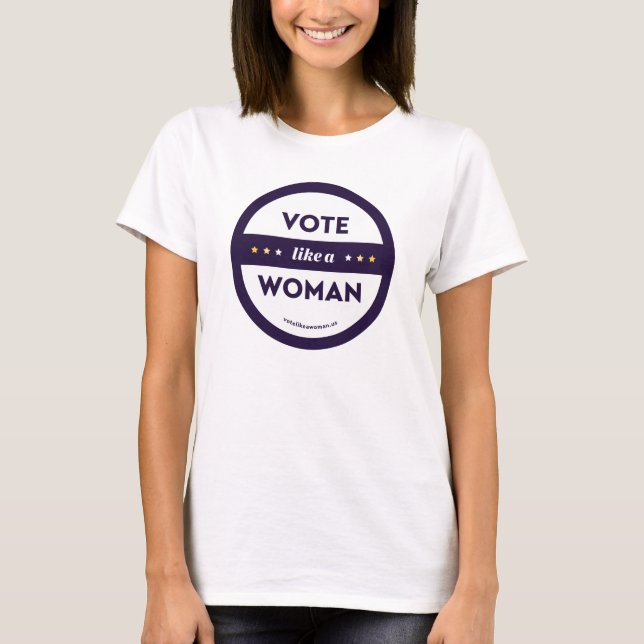 Camiseta Vota como una ronda de té de mujer (Anverso)