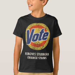 Camiseta Vota contra Trump detergente de lavandería diverti