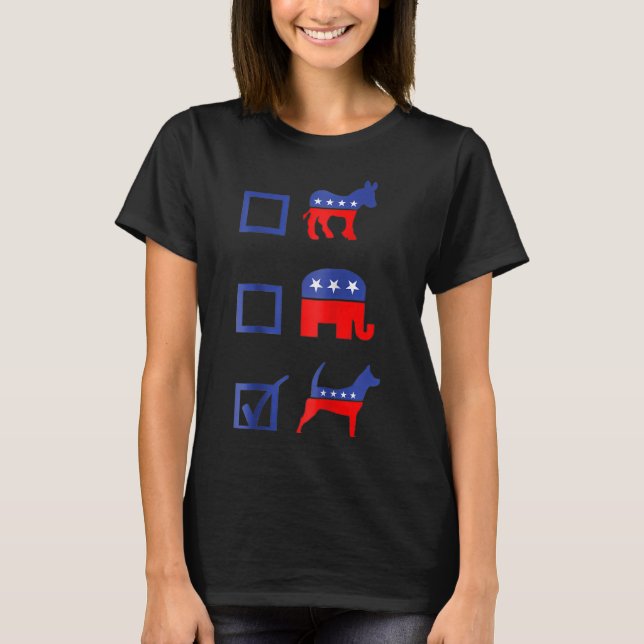 Camiseta Vota perro demócrata republicano (Anverso)