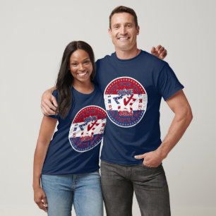 Camiseta Vota por el Rojo, Blanco y Azul VOTA Estrella 2024