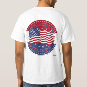 Camiseta Vota por la bandera roja, blanca y azul 2020