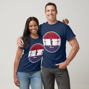 Camiseta Vota por la estatua de la libertad roja blanca y a