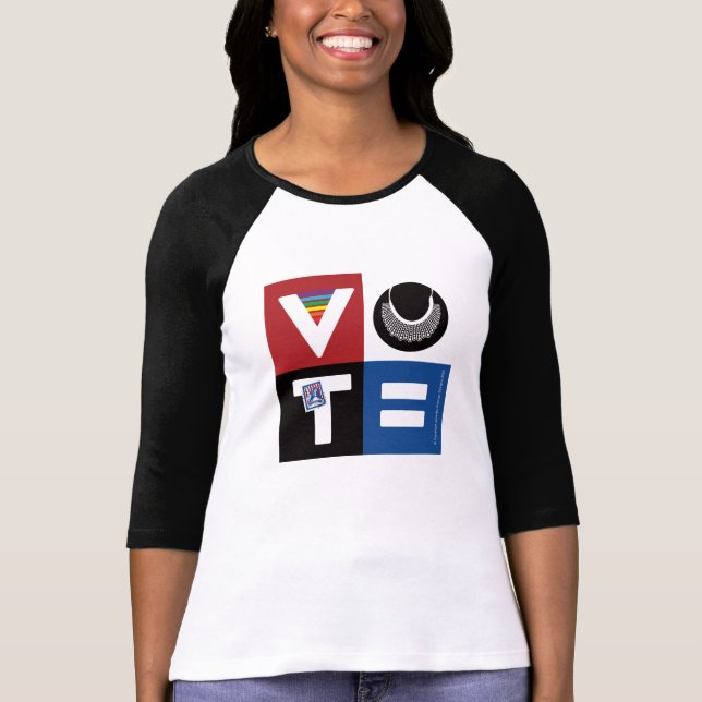 Camiseta ¡VOTA por la RBG e Igualdad para todos! (Anverso)