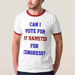 Camiseta Vota Por Mi Hámster Congreso Divertido Político
