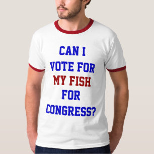 Camiseta Vota Por Mi Pescado Por La Divertida Política Del