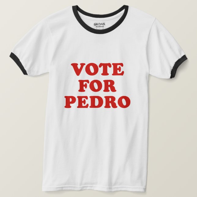 Camiseta Vota por Pedro  (Anverso del diseño)