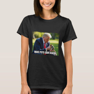 Camiseta Vota Trump Mega Haz que las Mascotas sean Seguras