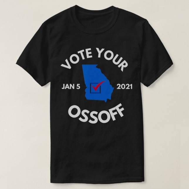 Camiseta Vota tu Ossoff por la segunda vuelta de Jon Flip G (Diseño del anverso)