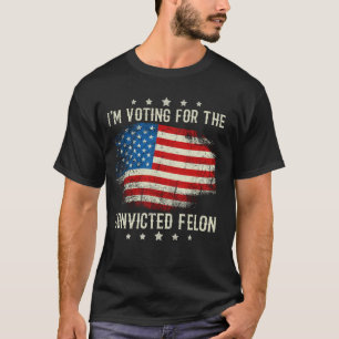 Camiseta Votación divertida por el convicto Felon Retro Ame