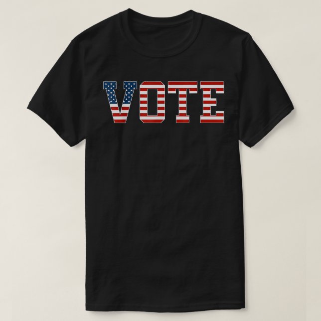 Camiseta Votación Mujeres Hombres Bandera Norteamericana Az (Diseño del anverso)