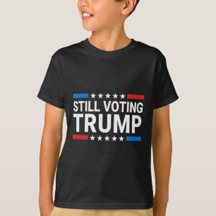 Camiseta Votación por Trump 2024 Hombres de bandera patriot