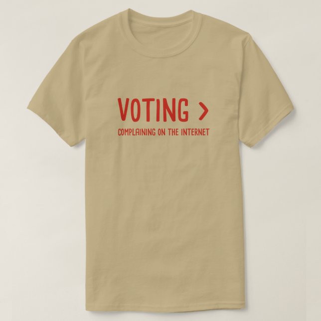 Camiseta Votación > Quejarse En Internet (Diseño del anverso)