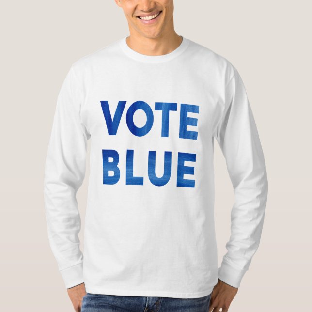 Camiseta Votación Texto en negrita azul elección política (Anverso)