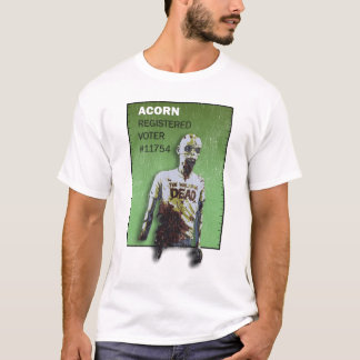 Camiseta Votante #11754 del zombi de la bellota