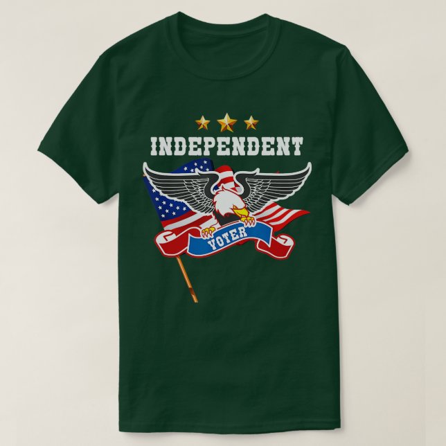 Camiseta Votante Independiente Con Águila Calva Y Fla Estad (Diseño del anverso)