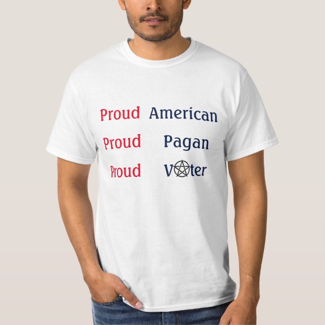 Camiseta Votante pagano americano orgulloso (Anverso)
