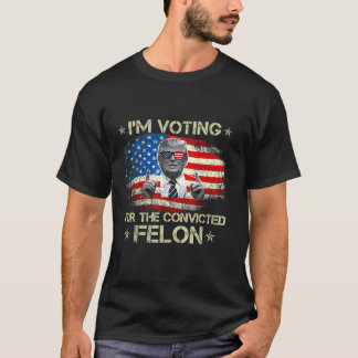 Camiseta Votar a Felon Trump 2024 45 y 47 Votos graciosos p