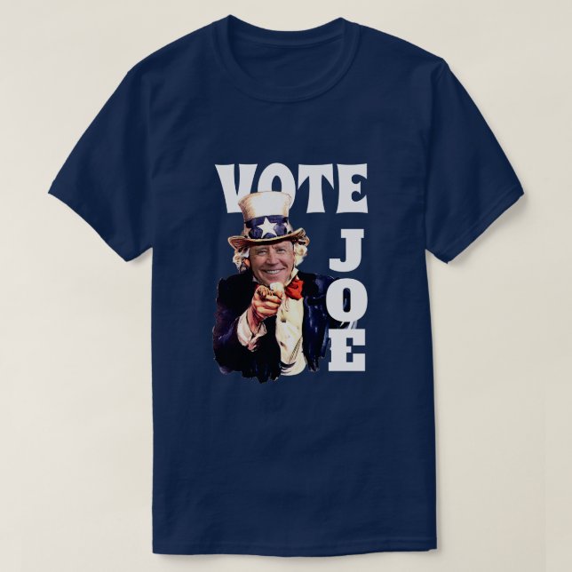 Camiseta Votar a Joe Biden como tío Sam (Diseño del anverso)
