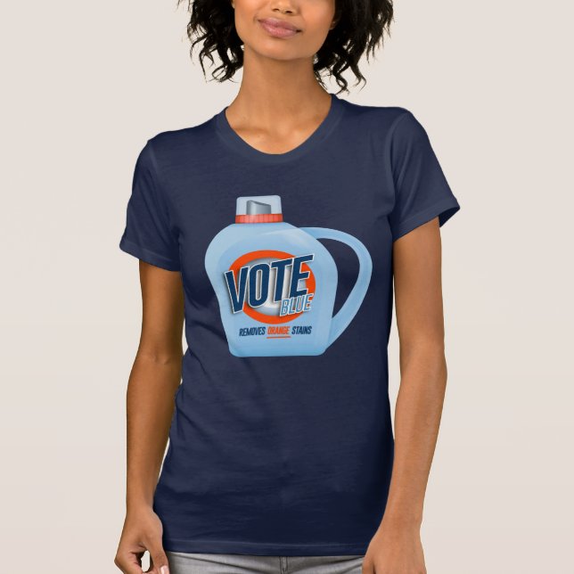 Camiseta VOTAR AZUL: Elimina las manchas de los Naranjas (Anverso)