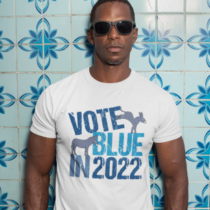 Camiseta Votar azul en 2022 Fiesta democrático aburrido