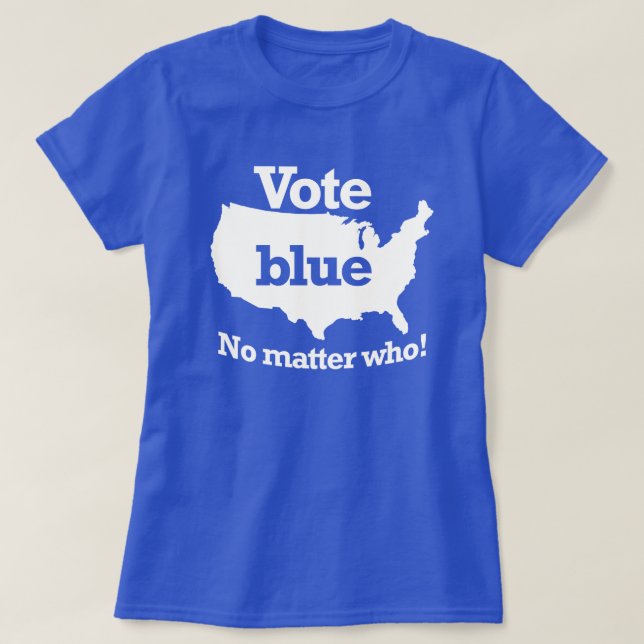 Camiseta Votar azul sin importar quién (Diseño del anverso)
