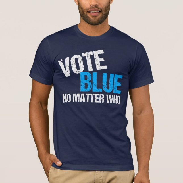 Camiseta Votar azul sin importar quién (Anverso)