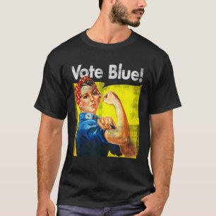 Camiseta Votar Blue Democratic Rosie Riveter Blue Wave T Sh