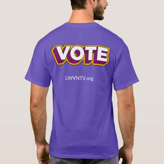 Camiseta Votar Cartas en Bloque Blanco (Reverso)