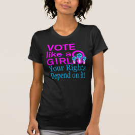 Camiseta Votar como derechos de la mujer Chica