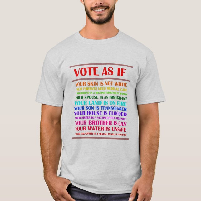 Camiseta Votar como si (Anverso)