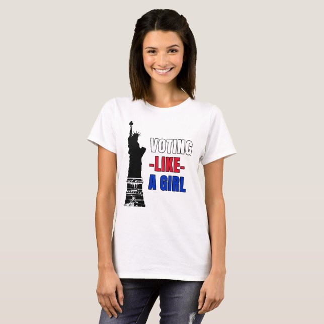 Camiseta Votar como una chica (Anverso completo)