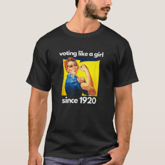 Camiseta Votar como una Chica desde 1920 100 años Ri de las