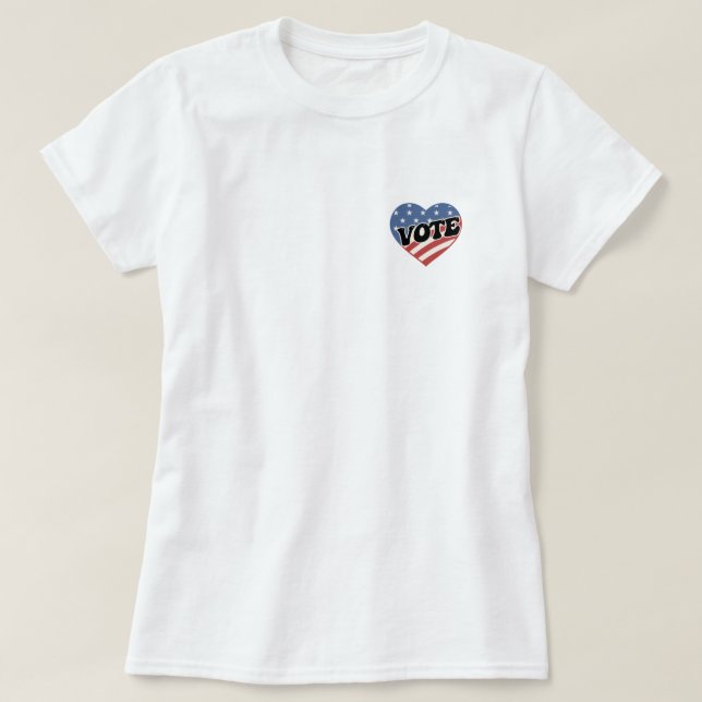 Camiseta Votar Elecciones EEUU Gente Por El Presidente (Diseño del anverso)