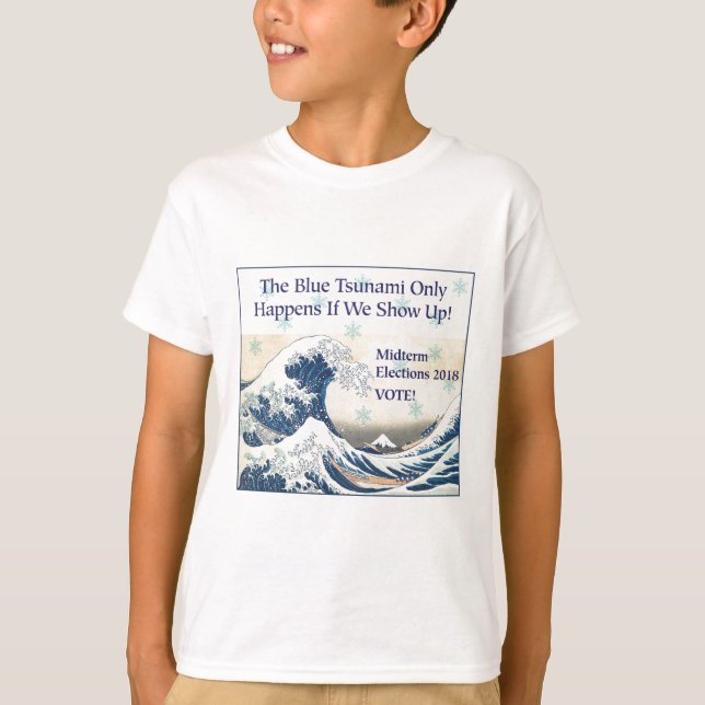 Camiseta Votar en el tsunami azul (Anverso)