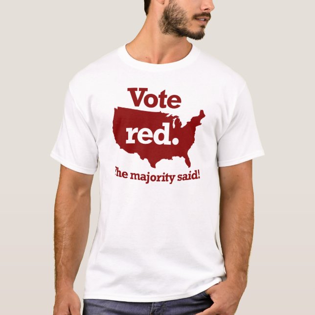 Camiseta Votar en rojo (Anverso)