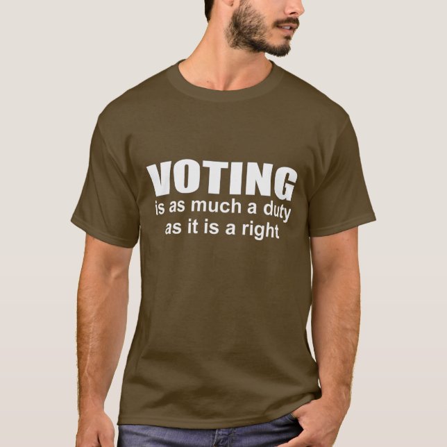 Camiseta votar es un deber y un derecho (Anverso)