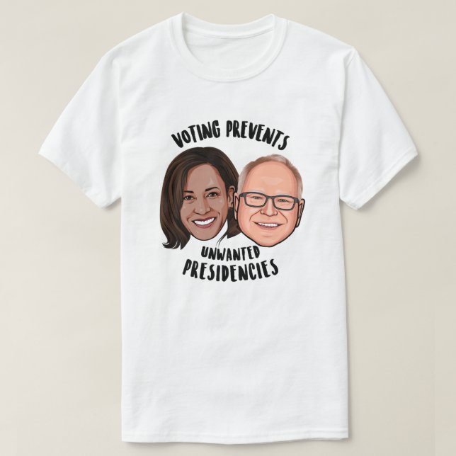 Camiseta Votar impide a las presidencias no deseadas (Diseño del anverso)