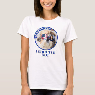 Camiseta Votar Kamala Bandera de EEUU Shih Tzu No es un per