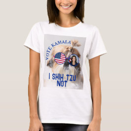 Camiseta Votar Kamala Bandera de EEUU Shih Tzu No es un per