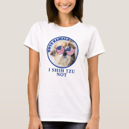 Camiseta Votar Kamala Bandera de EEUU Shih Tzu No es un per