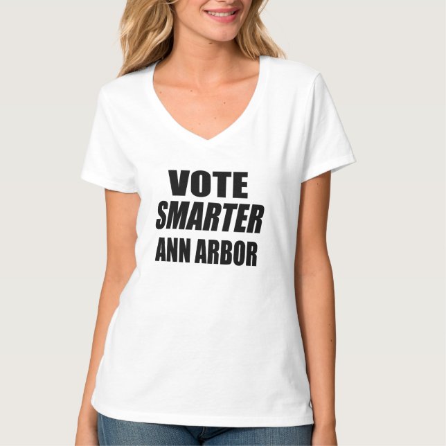 CAMISETA VOTAR MÁS INTELIGENTE ANN ARBOR (Anverso)
