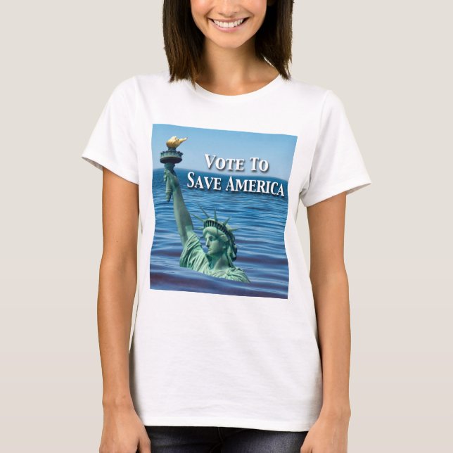 Camiseta Votar para salvar a Estados Unidos en estas elecci (Anverso)