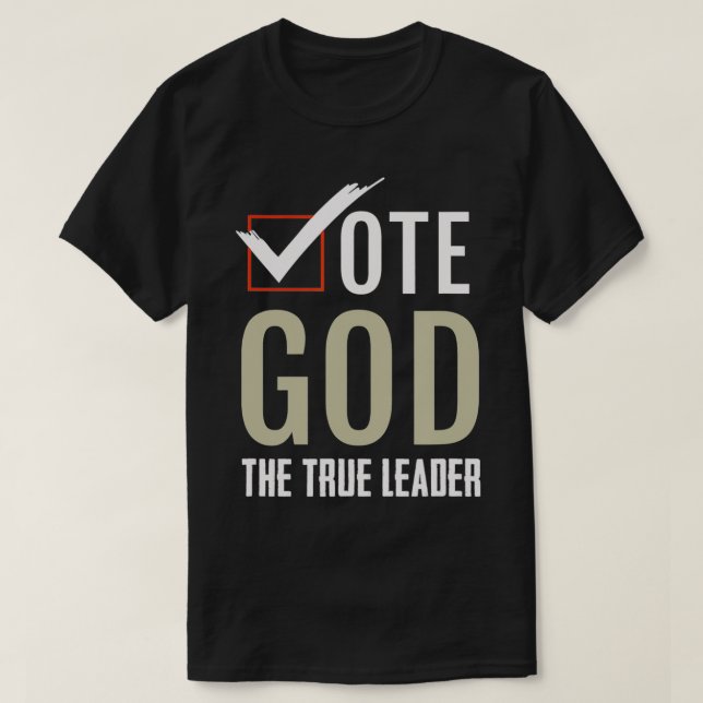 Camiseta Votar por Dios Religioso (Diseño del anverso)
