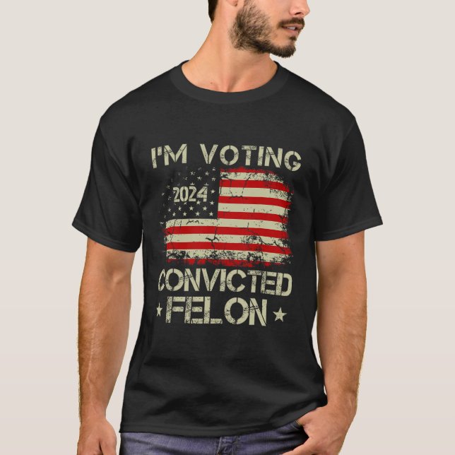 Camiseta Votar Por El Condenado Felon Funny Pro Trump 2012 (Anverso)